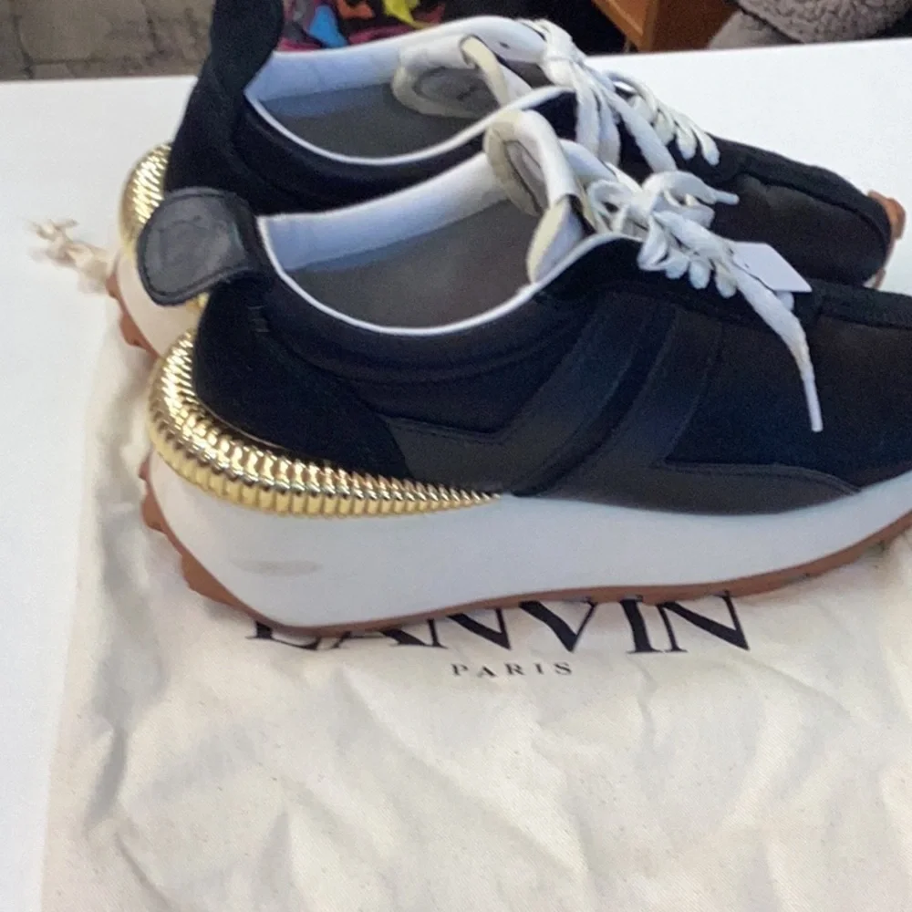 Lanvin Black Bumper Sneakers. - Picture 3 of 6